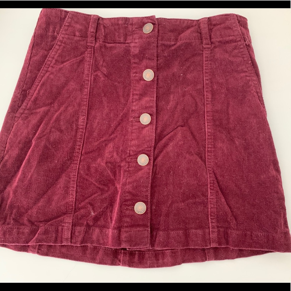 Forever 21 Button Front Mini Skirt